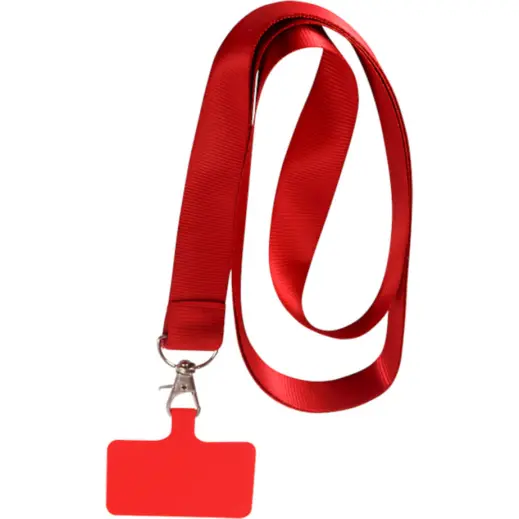 Cellphone Petersham Neck Lanyard Red